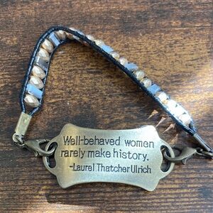 Inspirational Quote Bracelet with Beads